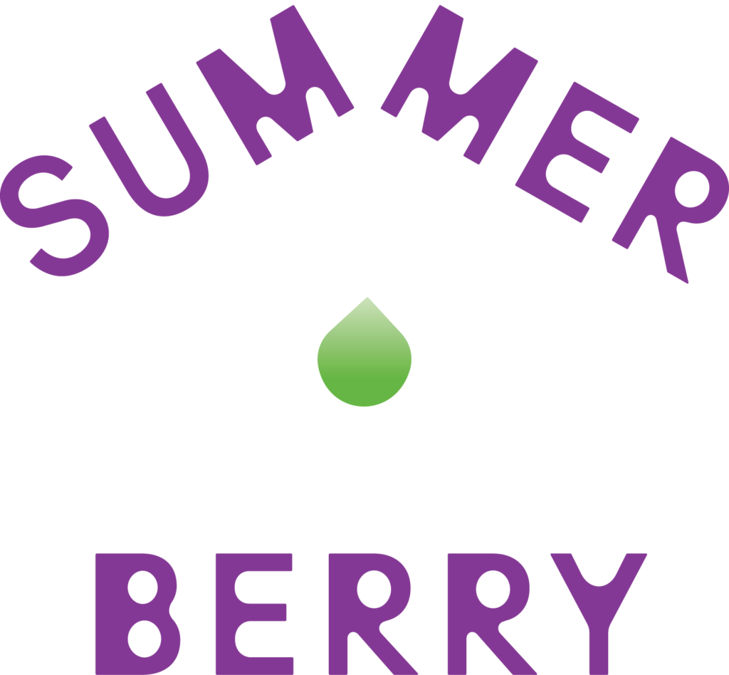 Summer Berry text with drop